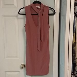 Pink body-con dress